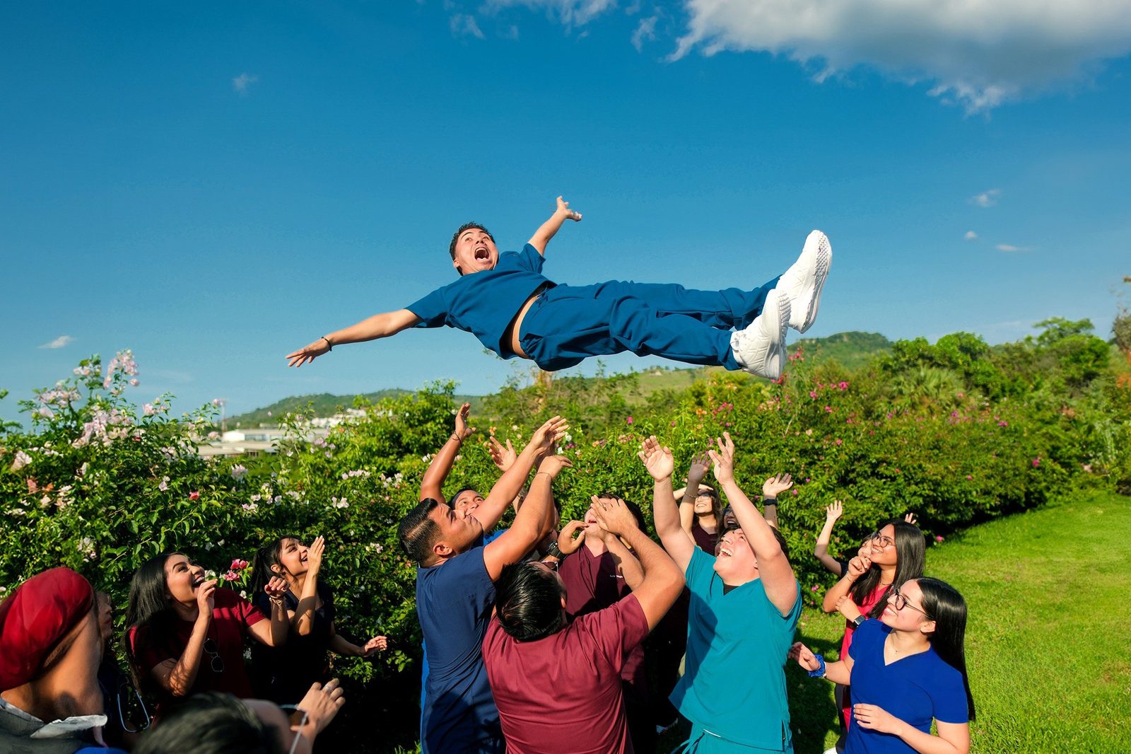 Celebración de generación en exteriores